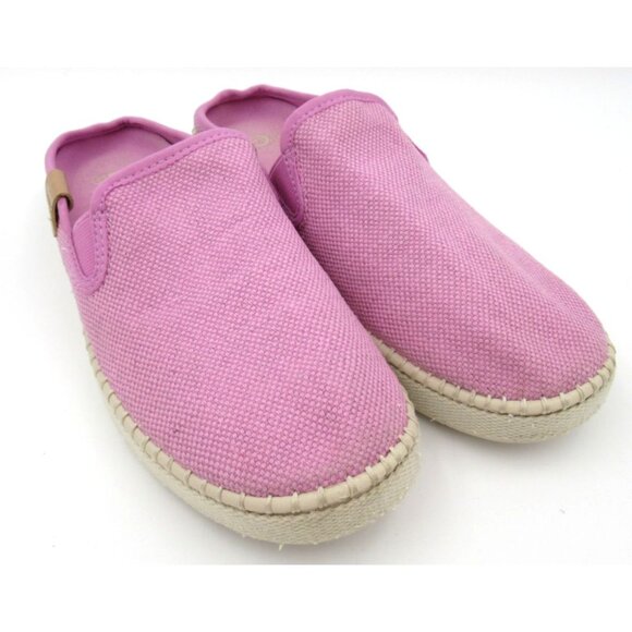 UGG Light Pink Canvas Fabric Delu Slide Slip On Mule Sneaker Shoes Size US 8.5 - Picture 1 of 6